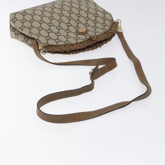 GUCCI GG Plus Supreme Shoulder Bag PVC Beige Gold Auth - Picture 8 of 16